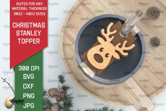 Christmas Stanley Topper Laser Cut: Winter Amp Design Asset