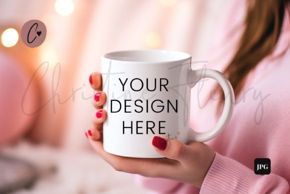 Coffee Cup Valentines Day Mockup JPG: Graphics and Mugs Amp