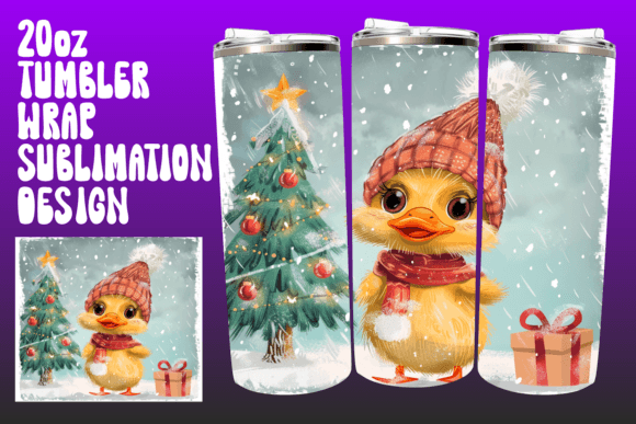 Cute Holiday Animals Tumbler Wraps Graphics