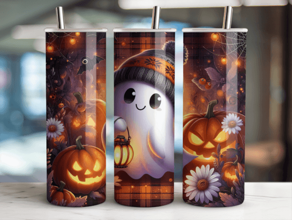 Ghost Fun Halloween 20oz Tumbler Wrap Graphics