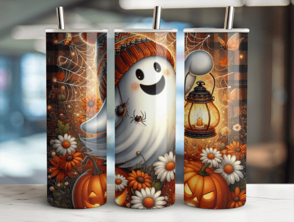 Halloween Ghostly Fun Tumbler Wraps & Graphics