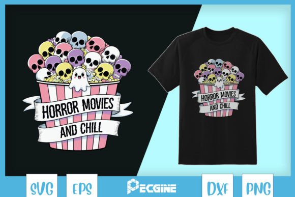 Halloween Horror Movies and Chill SVG: Graphics for T-Shirt Designs