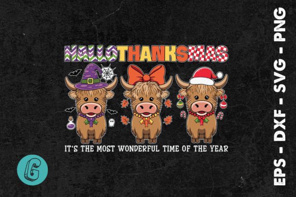 Happy Hallothanksmas Cows SVG