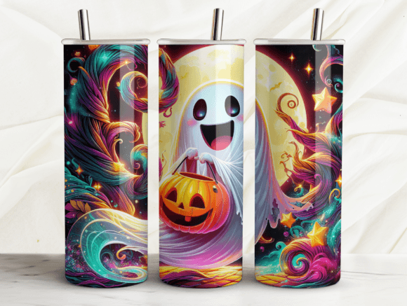 Haunted House Halloween Tumbler Wrap PNG Graphics