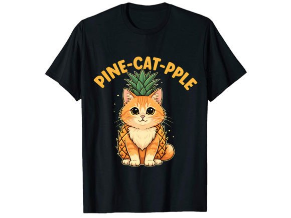 Pine-Cat-Pple T-Shirt Design: Graphics for Smart T-Shirt Designs