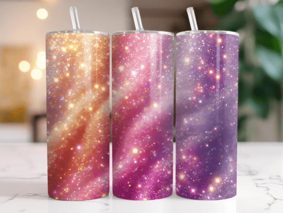 Pretty Pink Glitter 20oz Tumbler Wrap
