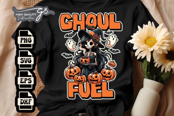 Skeleton Coffee Ghoul Halloween SVG: Graphics for Crafts Done Right
