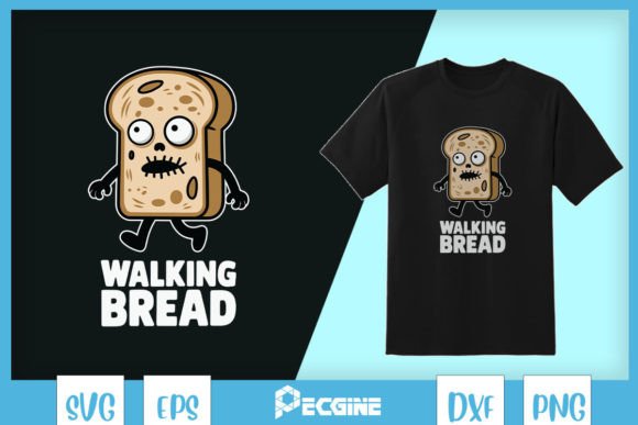 Walking Bread Funny Halloween SVG: Graphics for T-Shirt Designs